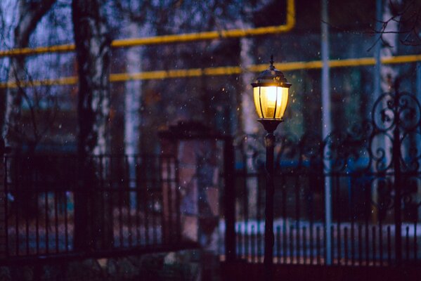 Linterna de noche de otoño