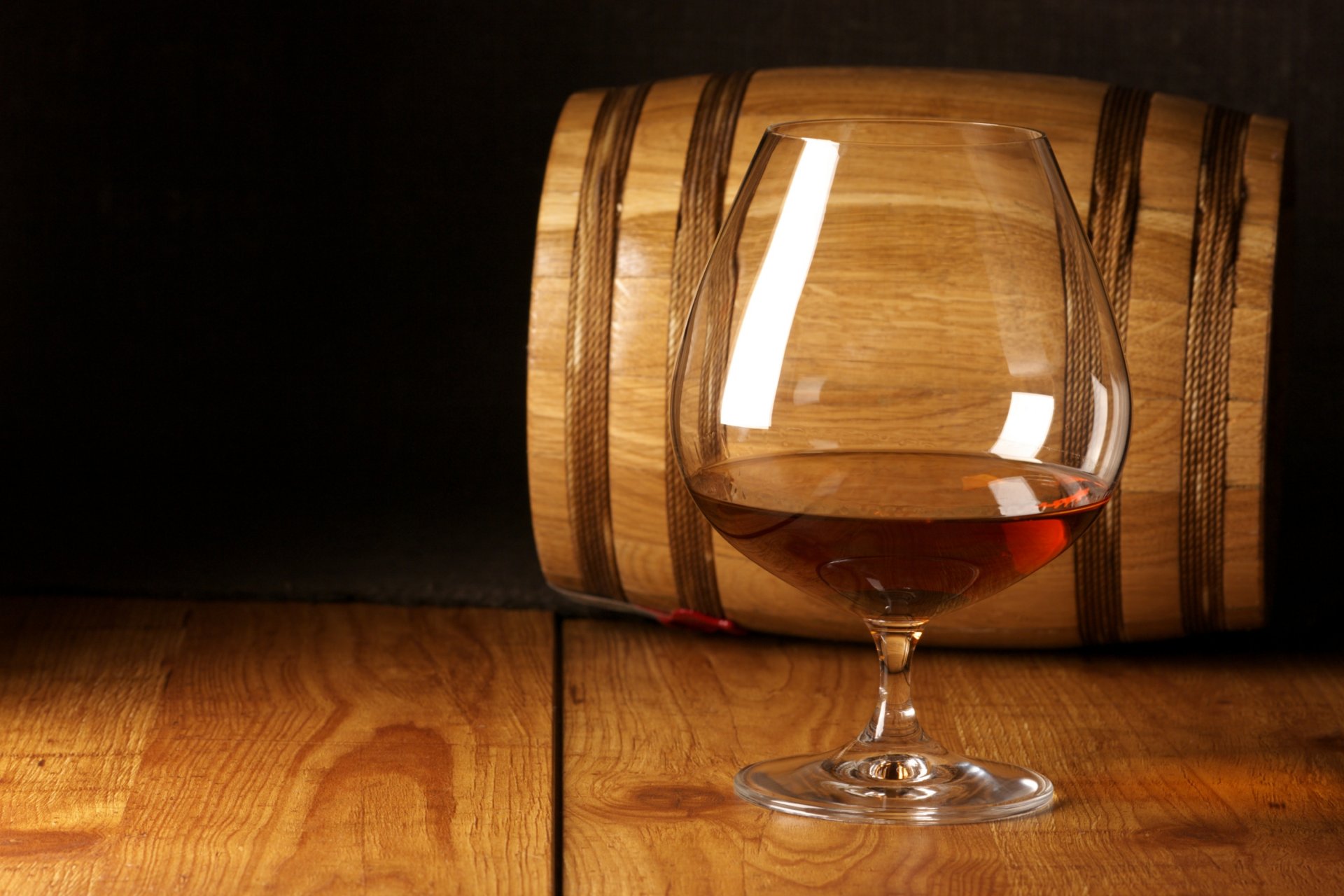 cognac glass barrel wood