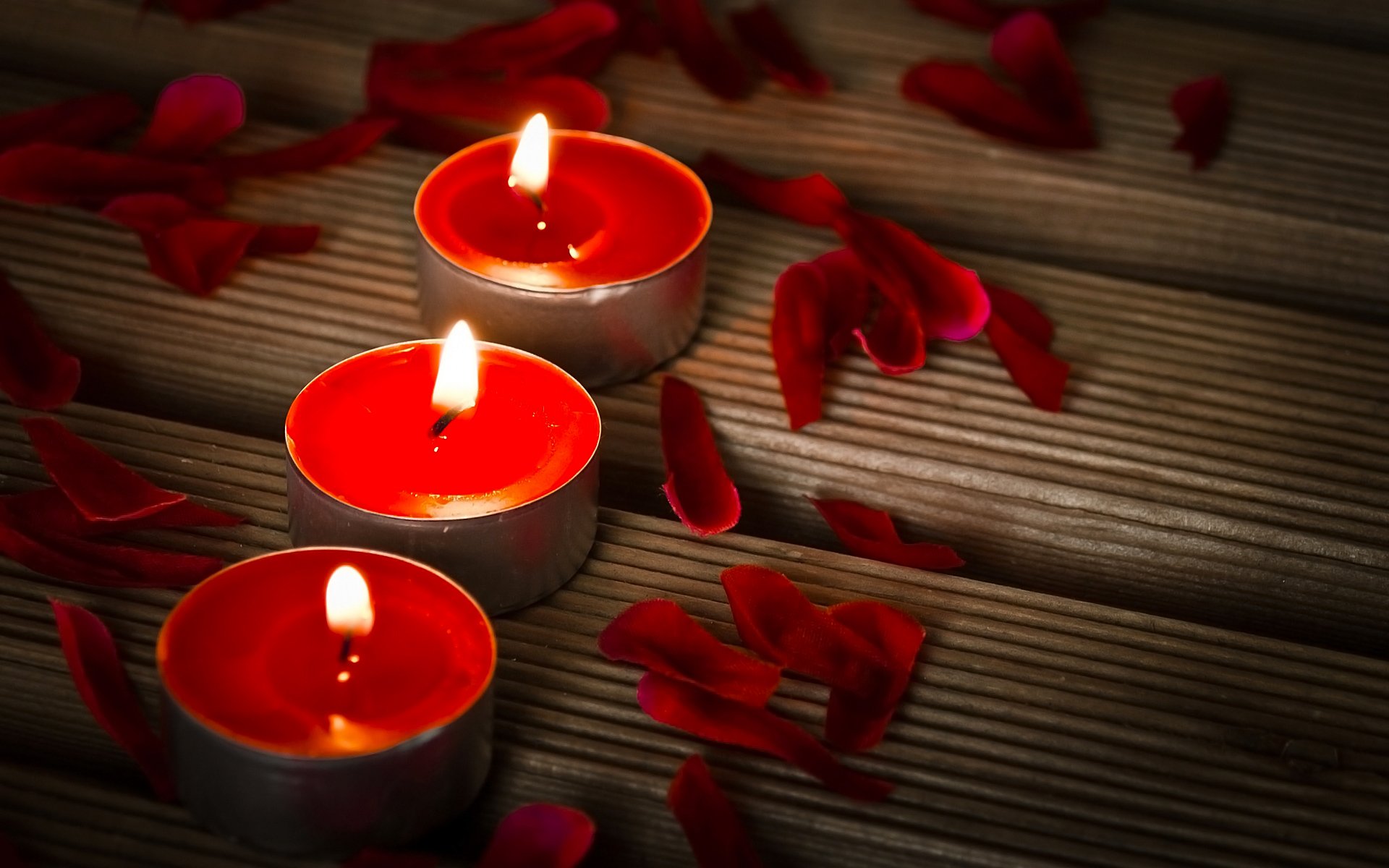 candles petals romance