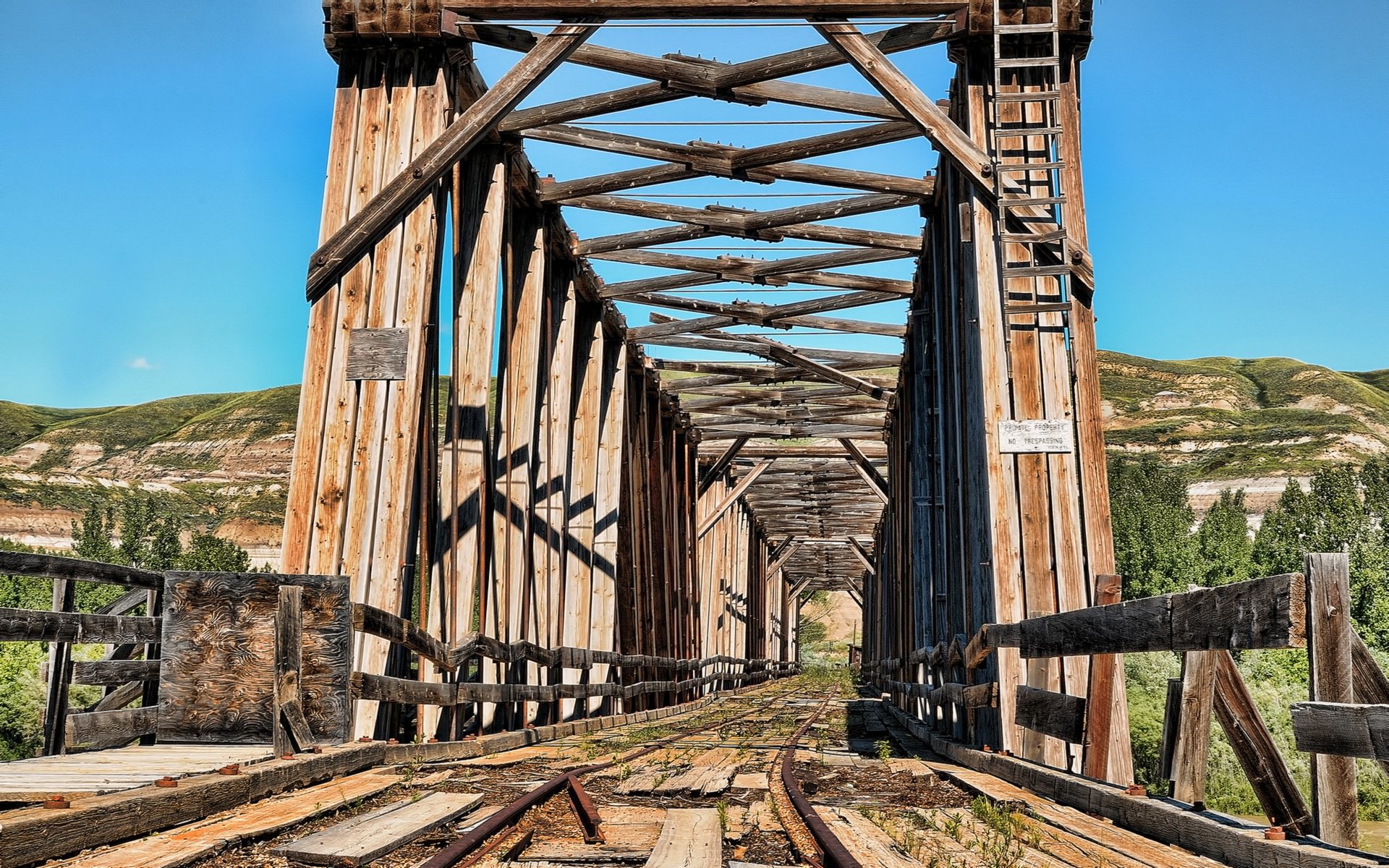 bridge railroad sky