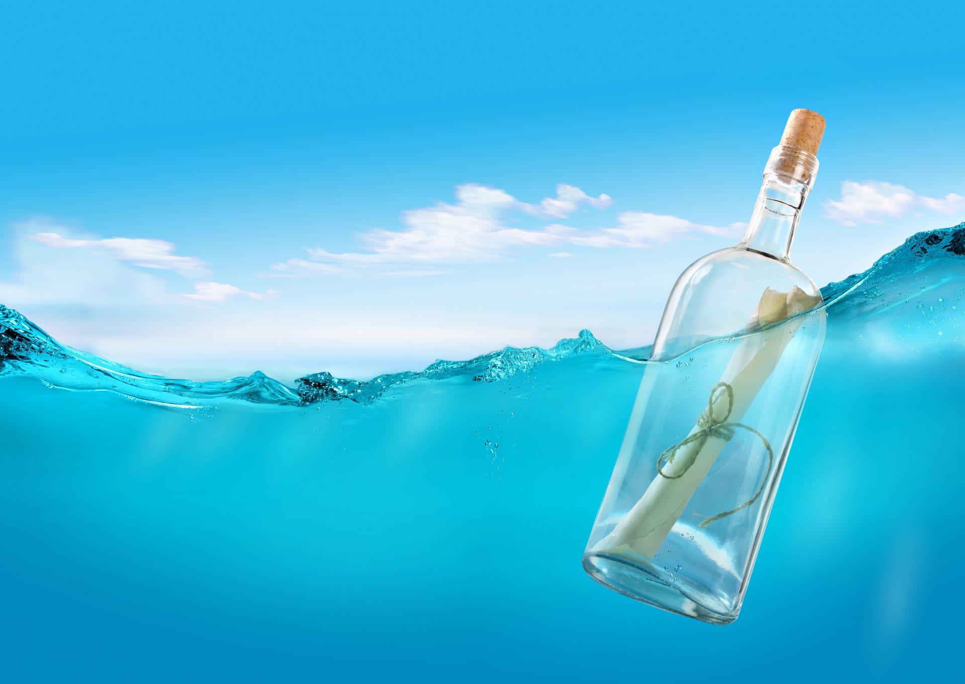 a letter in a bottle a bottle a letter plug water sea message