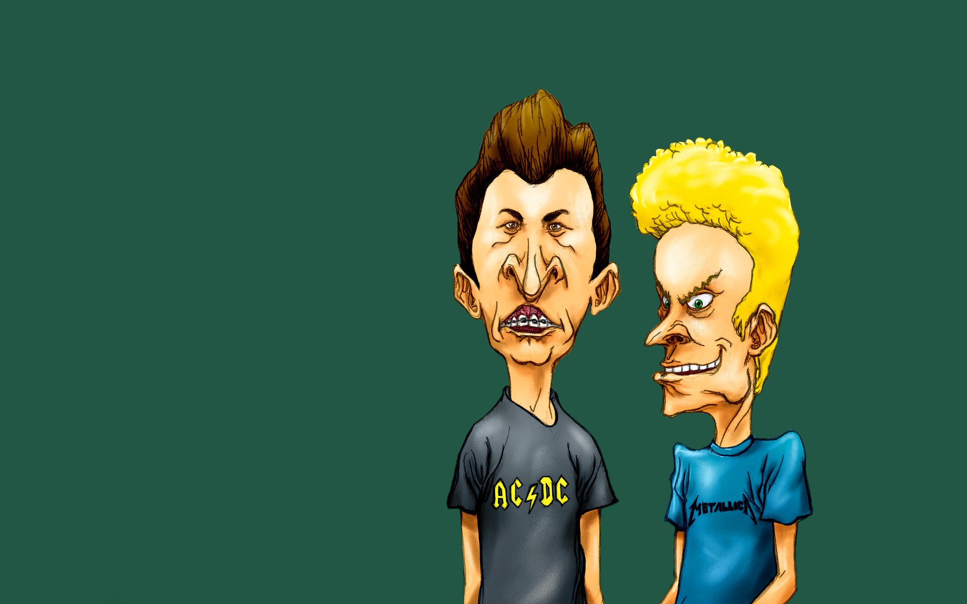 beavis et butt-head vert foncé mecs