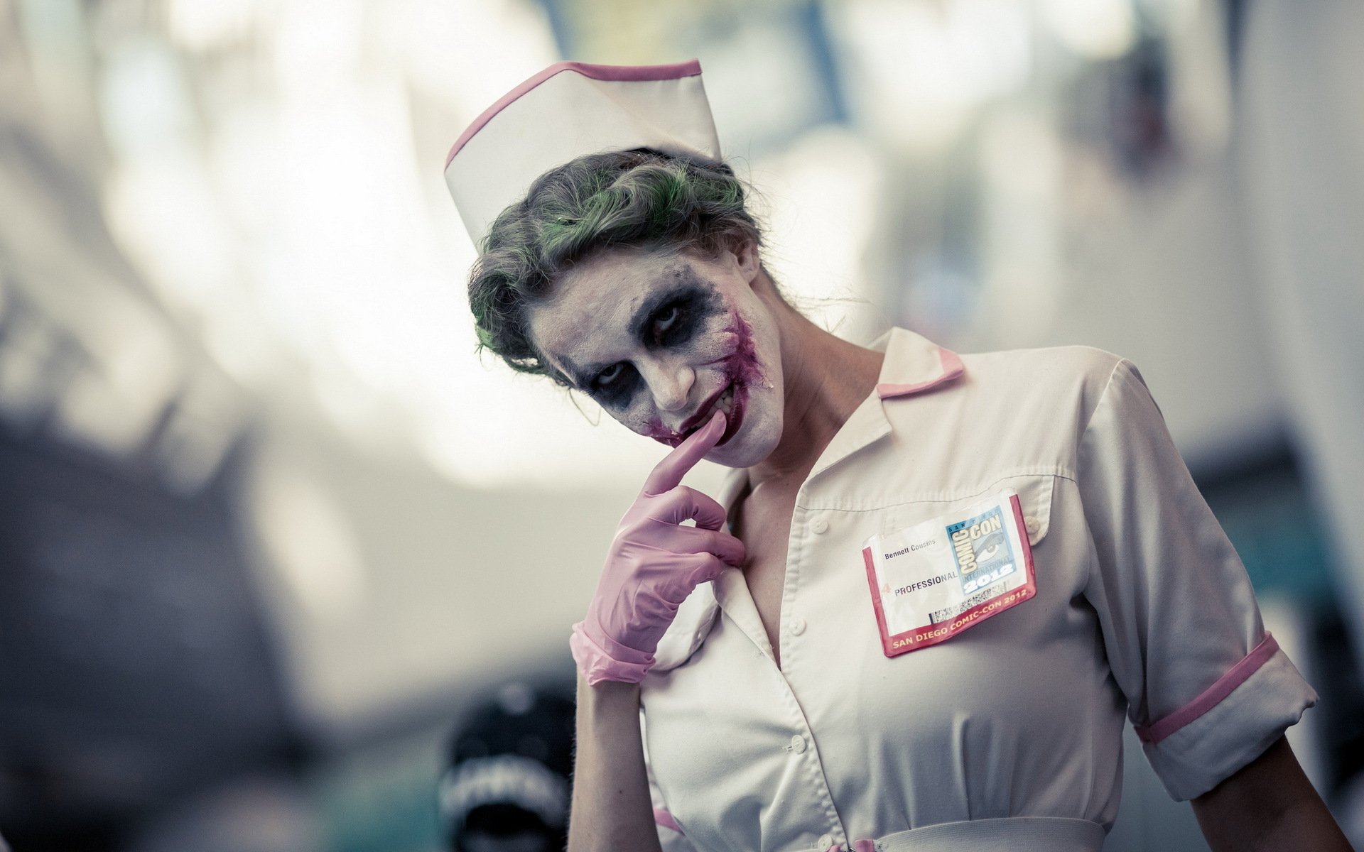 krankenschwester joker porträt hintergrund