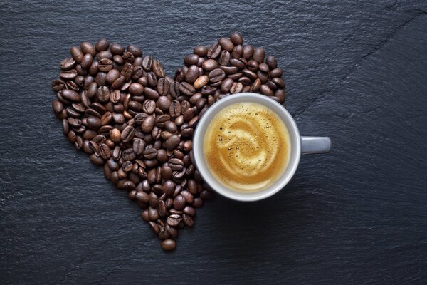 The love of coffee warms the heart