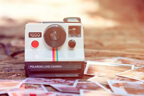 Rétro Polaroid photo avec photos