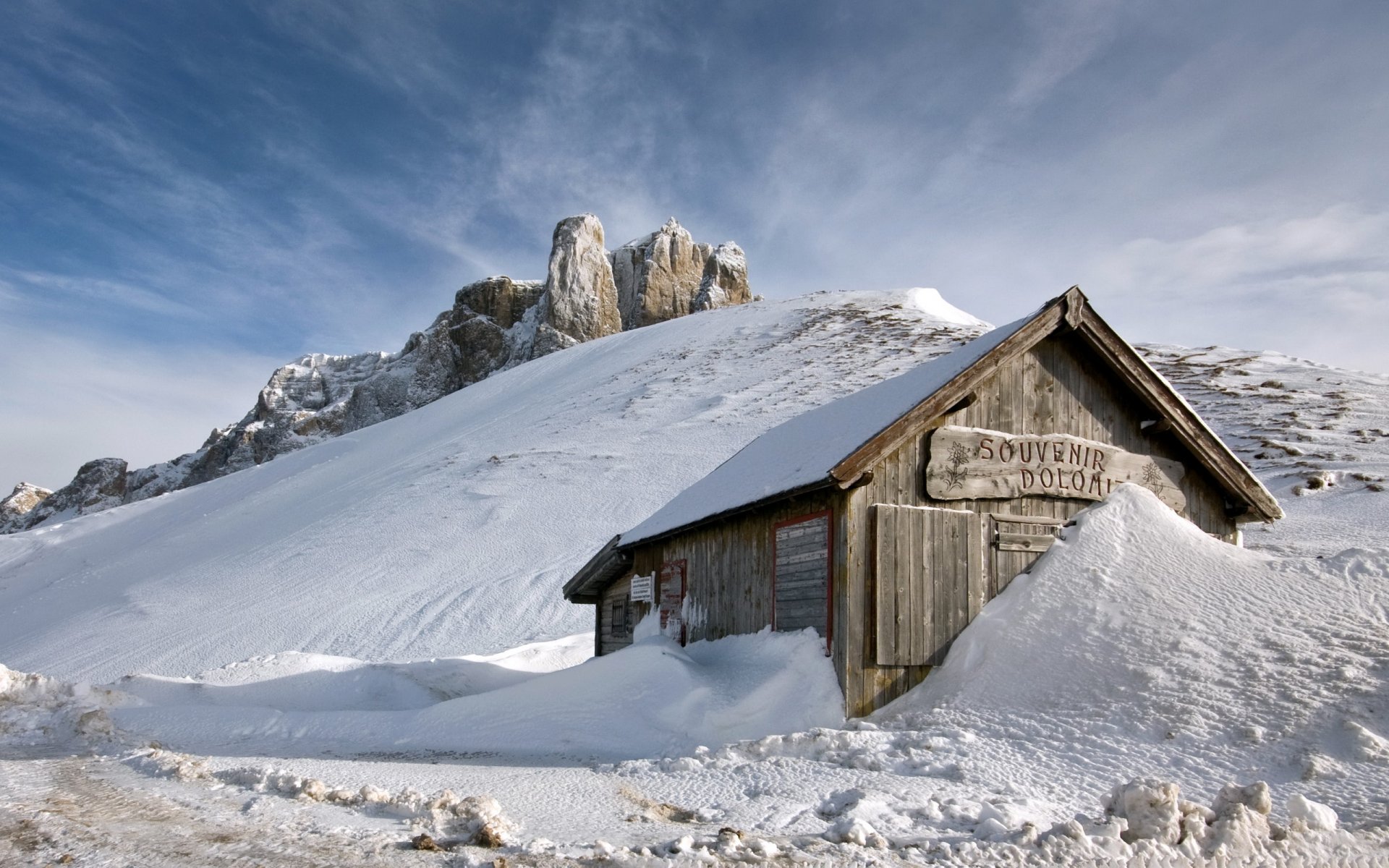 haus berge schnee