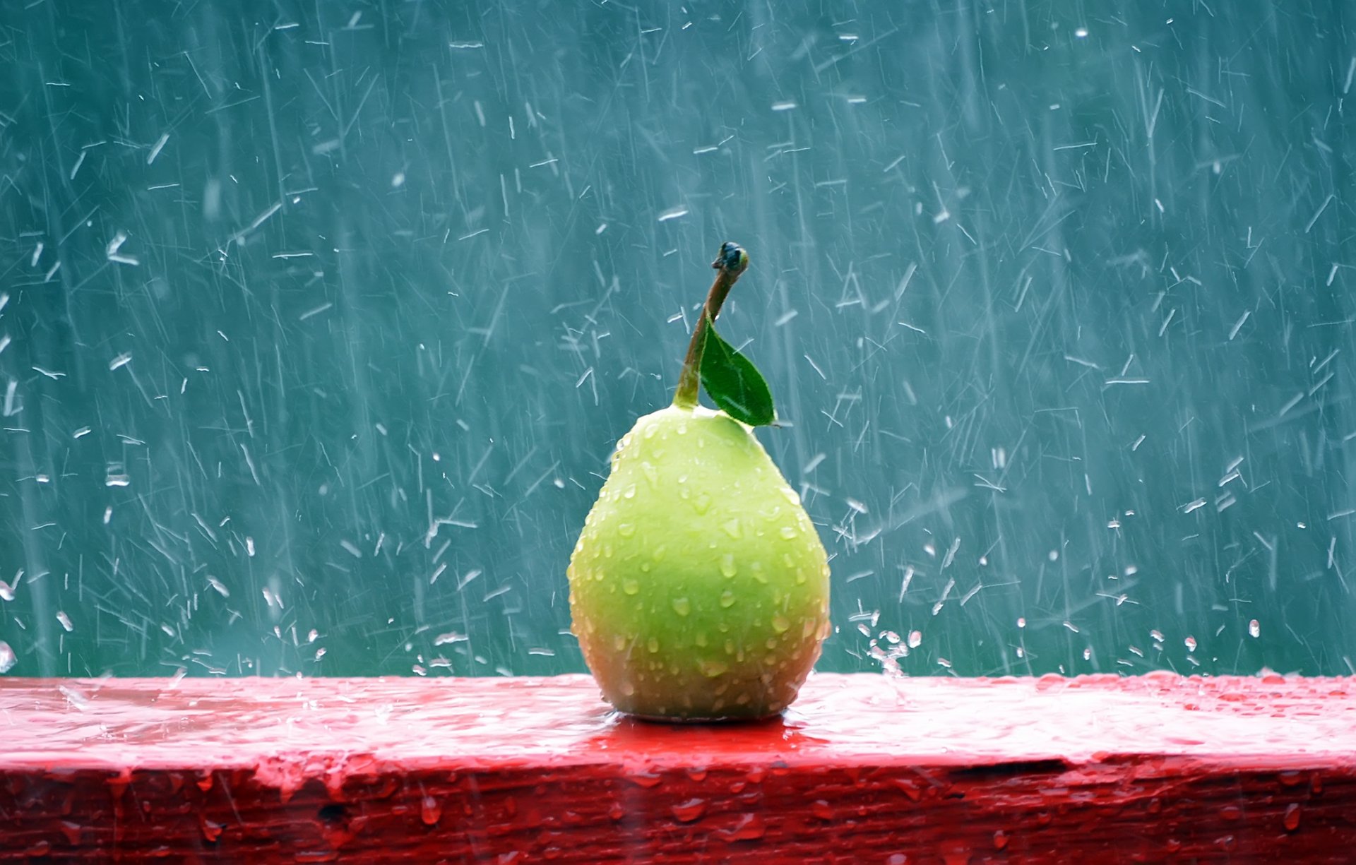 birne regen tropfen rot grün