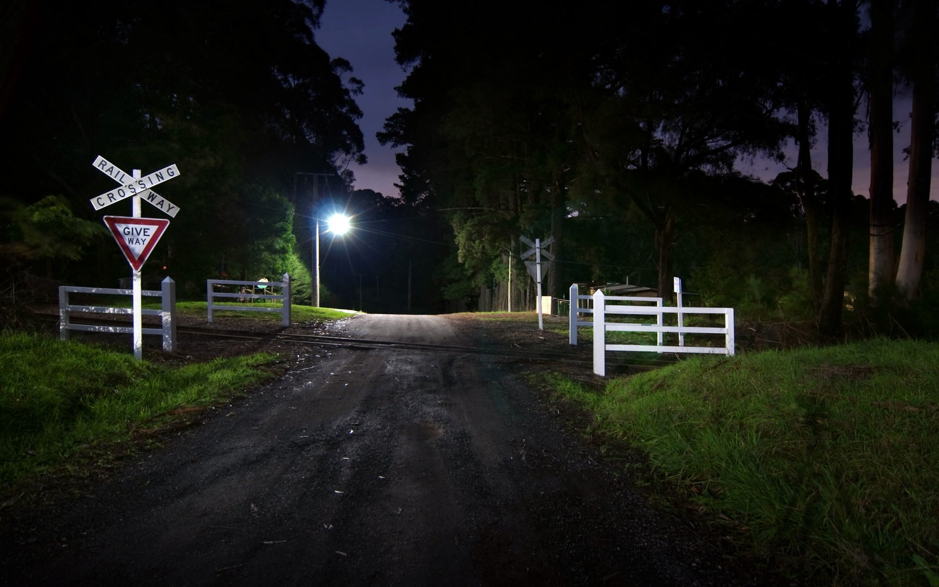 noche carretera señales movimiento