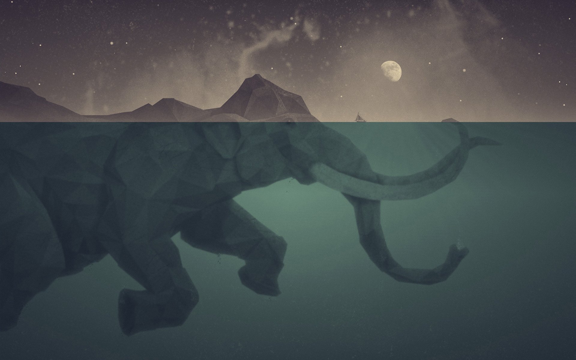 elefant insel mond meer schiff