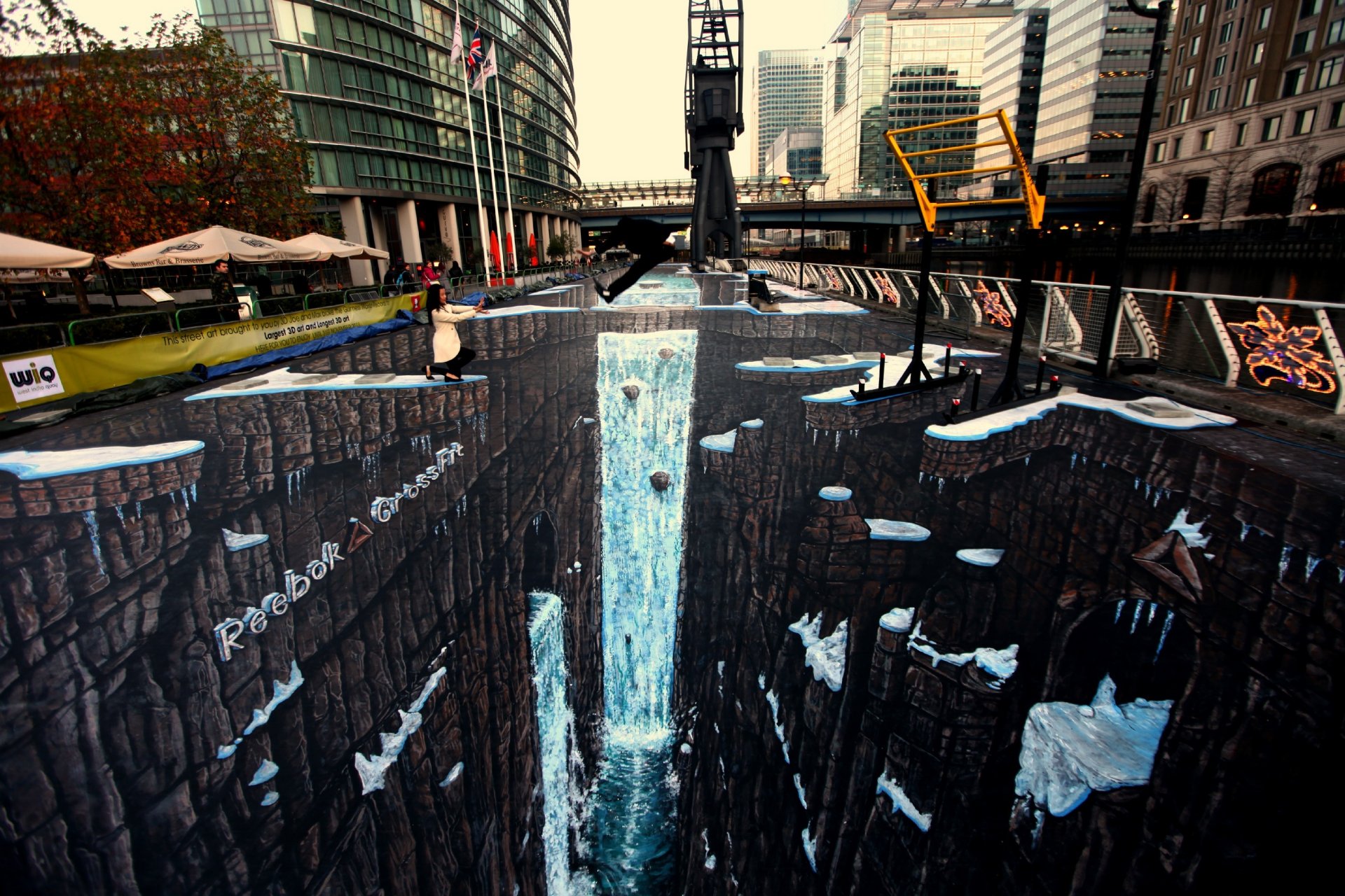 londres dibujo tiza 3d salto jamielawrence deviantart