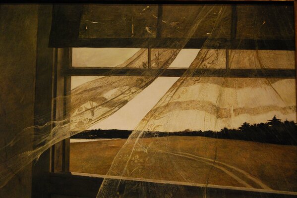 Title dipinto di Andrew Wyeth il vento dal mare del 1947