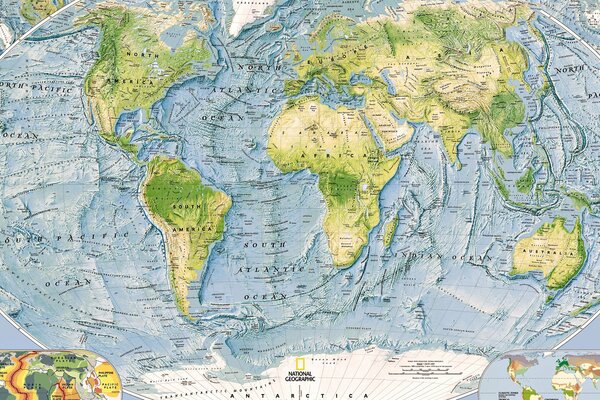 Carte du monde présentée par National Geographic