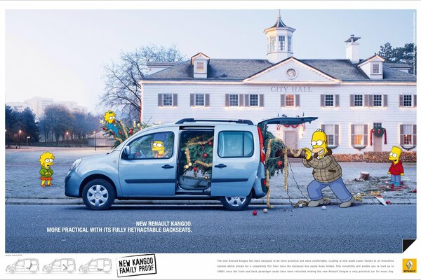 Renault car ads featuring the Simpsons