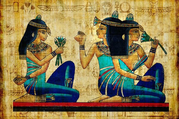 Bild der alten ägyptischen Mädchen