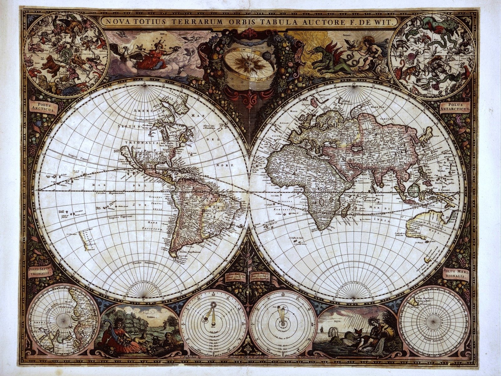 varie mappa del mondo viaggio terra