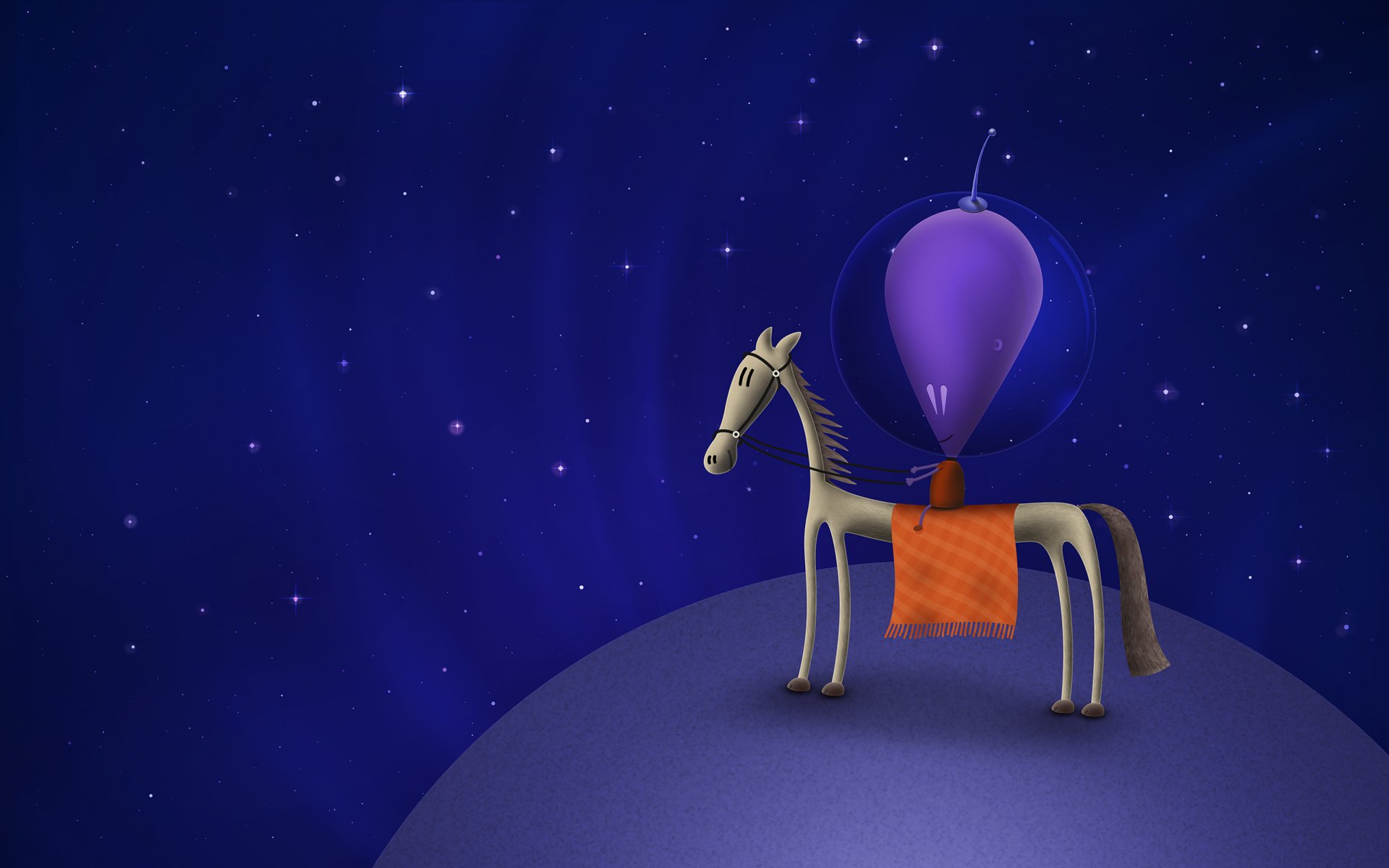 vladstudio estrellas caballo extraterrestre espacio planeta