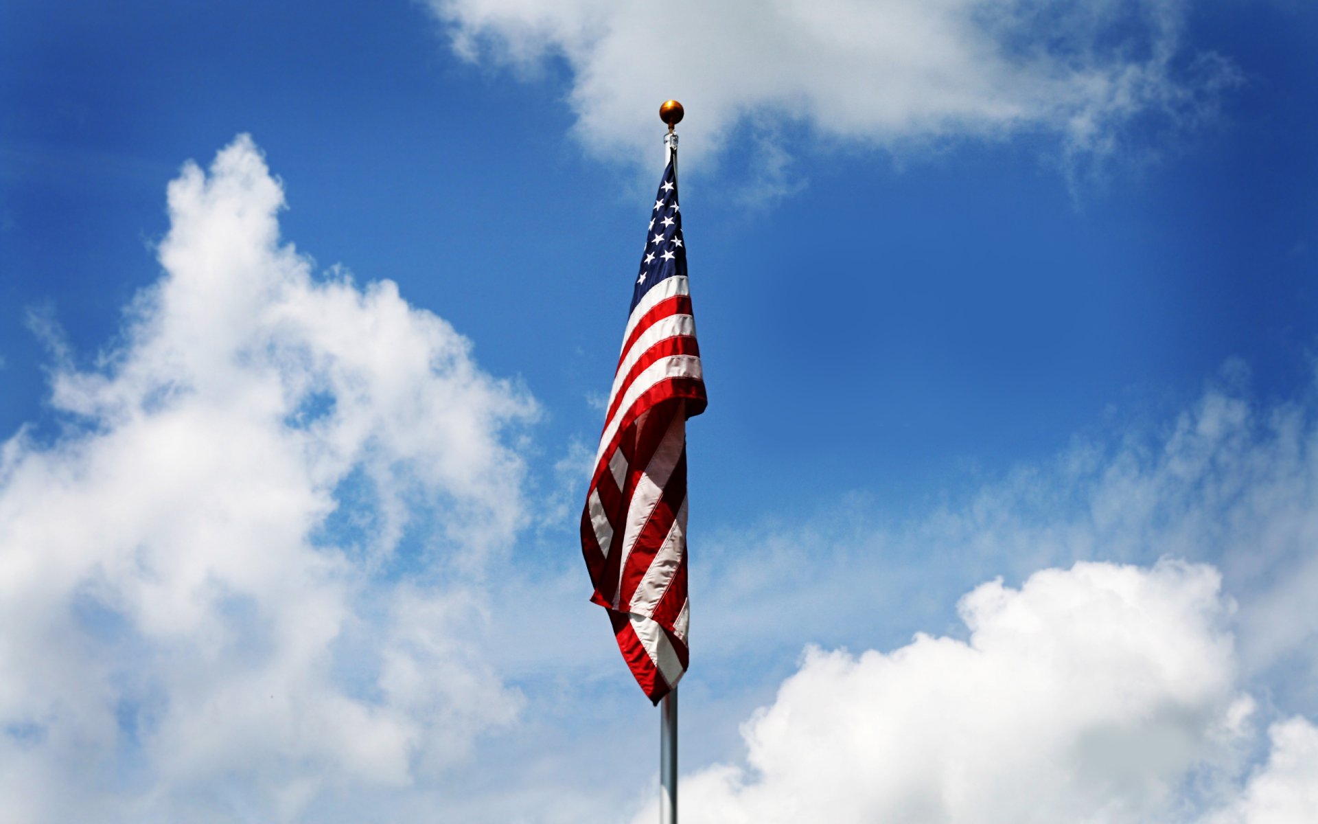 bandera américa nubes cielo patriotismo