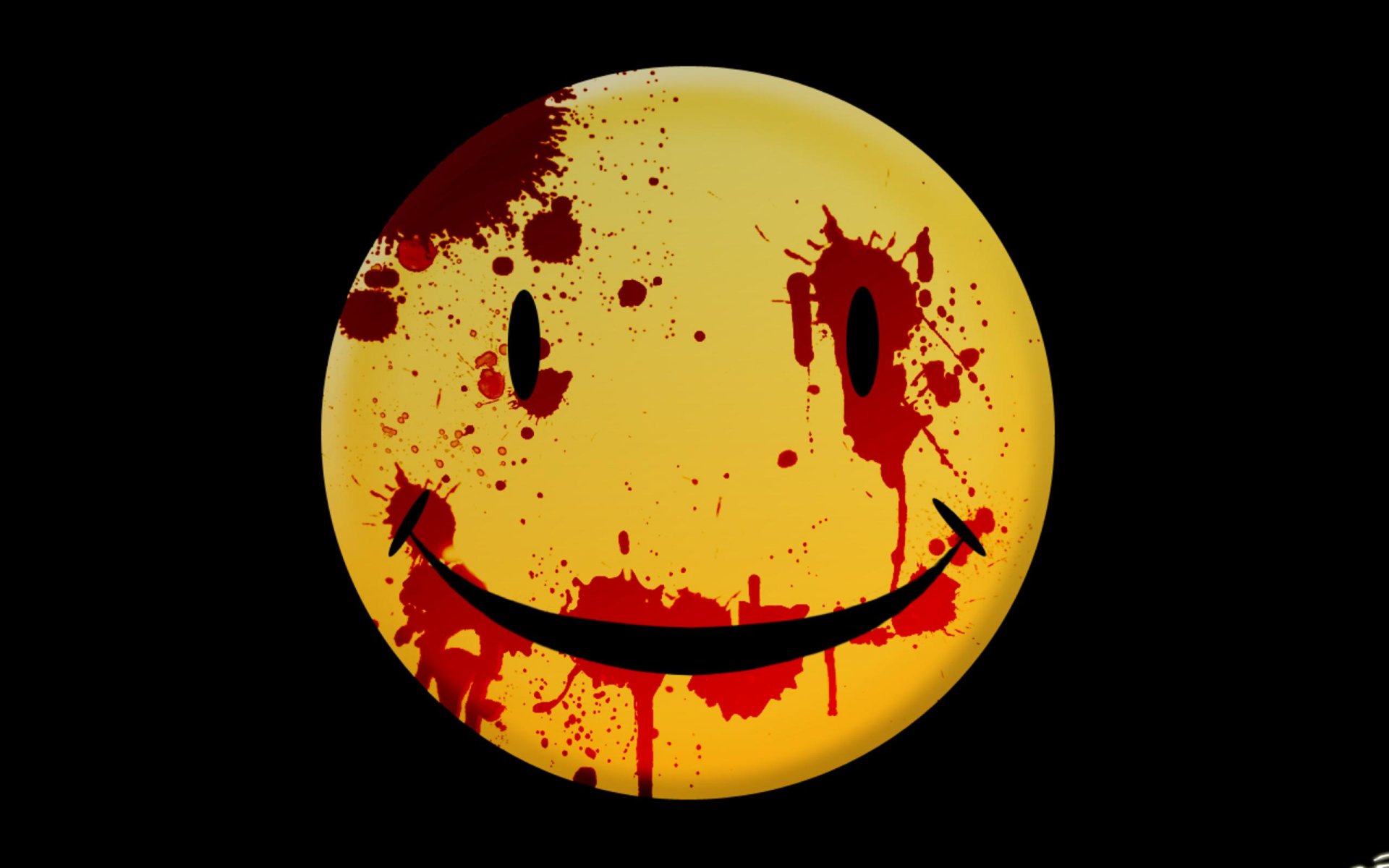 smiley sorriso giallo sangue