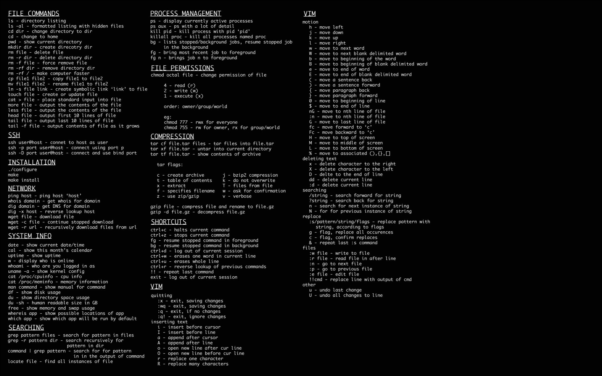 interface system table