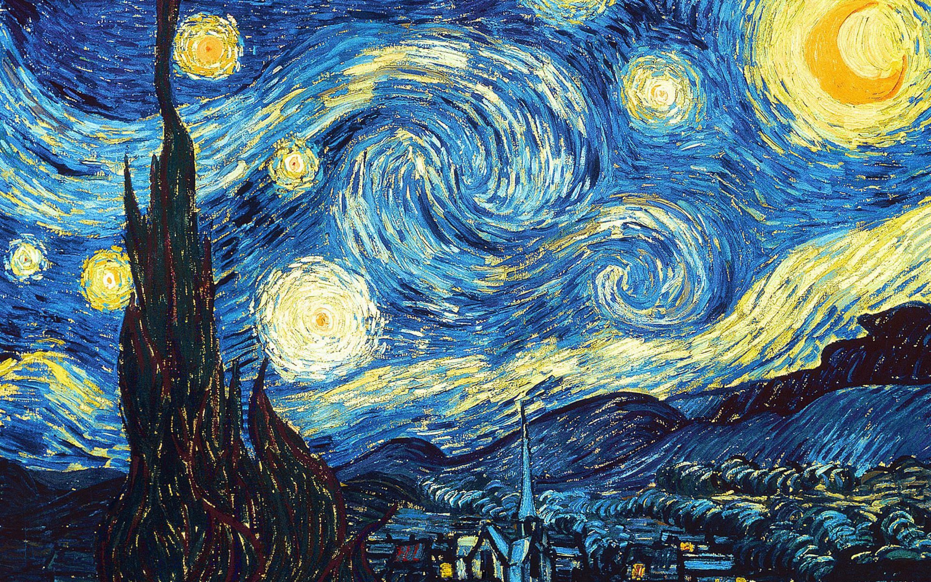 pintura noche estrellada van gogh