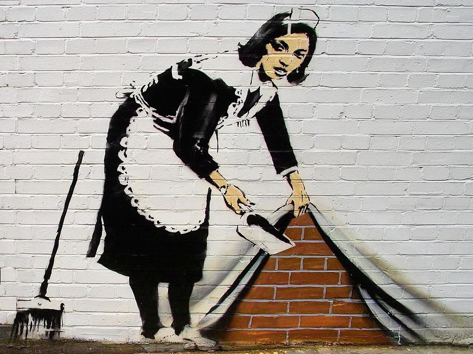 graffiti banksy sirvienta