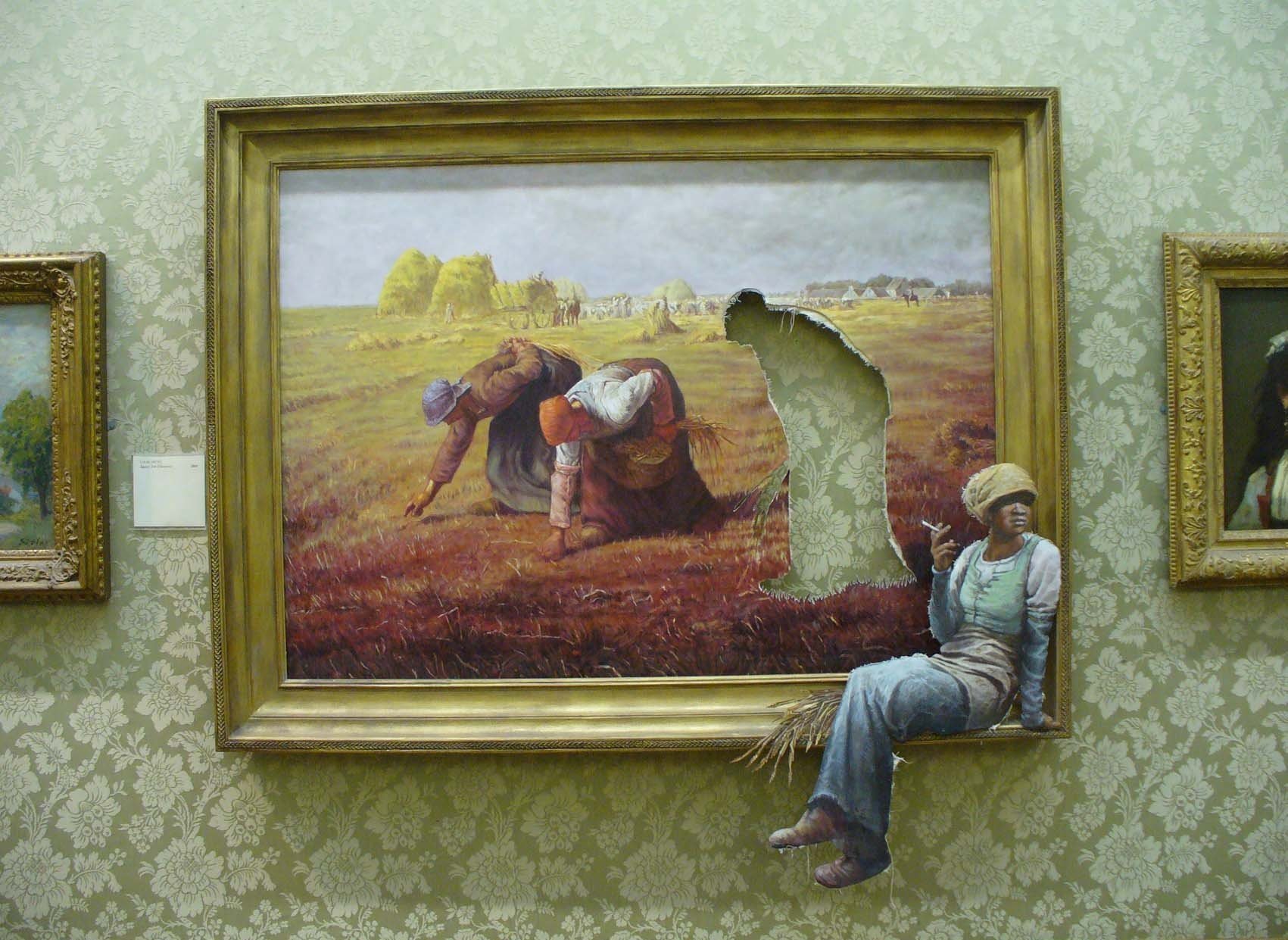 banksy pintura fumar fumar