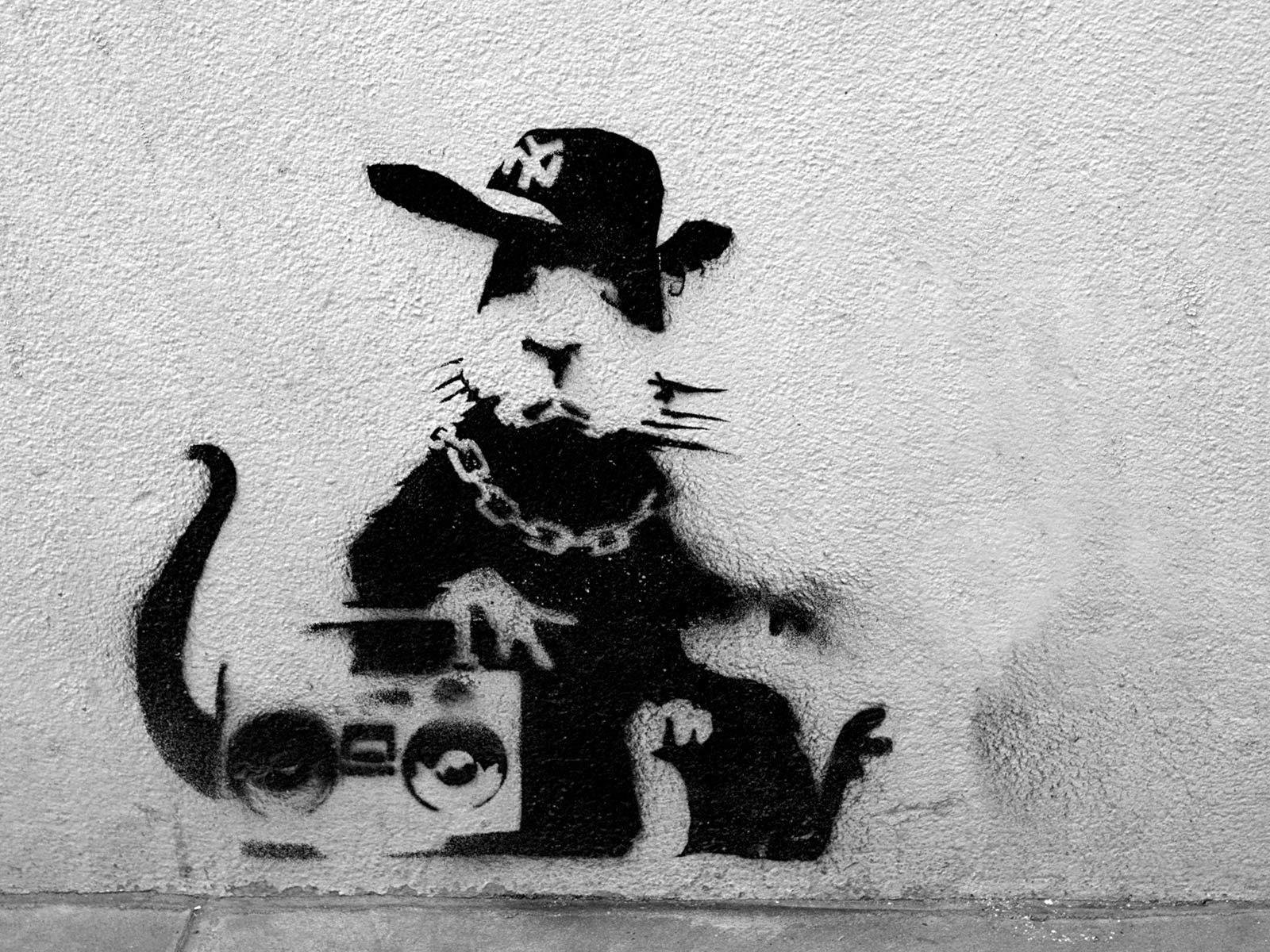 rap rata graffiti banksy