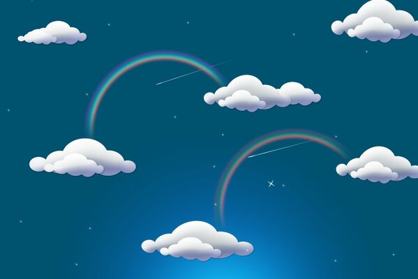 Rainbow and cloud image on your phone