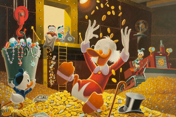 Scrooge McDuck en el oro de las historias de patos