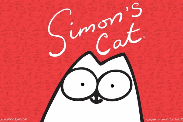 El gato gráfico de Simon con ojos grandes