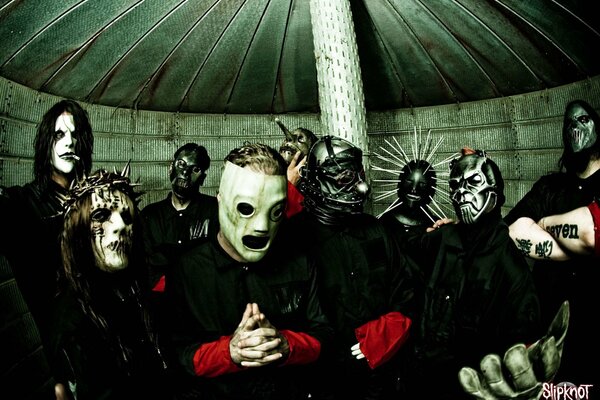 El grupo slipknot en su totalidad