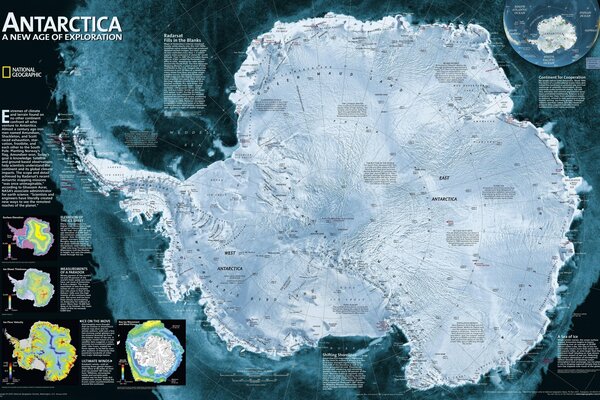 Mapa geograficzna Terytorium Antarktydy