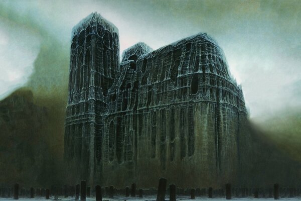 Cattedrale surrealista di edislaw beksyński