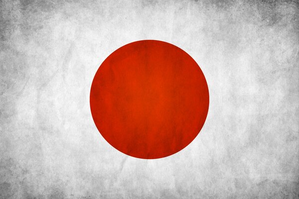 Bandera De Japón. Círculo rojo sobre fondo blanco