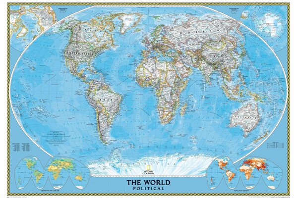 Mappa geogrrafica politica del mondo
