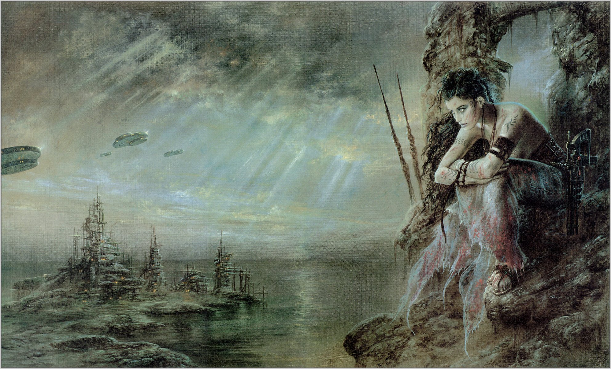 painting pattern luis royo the wait