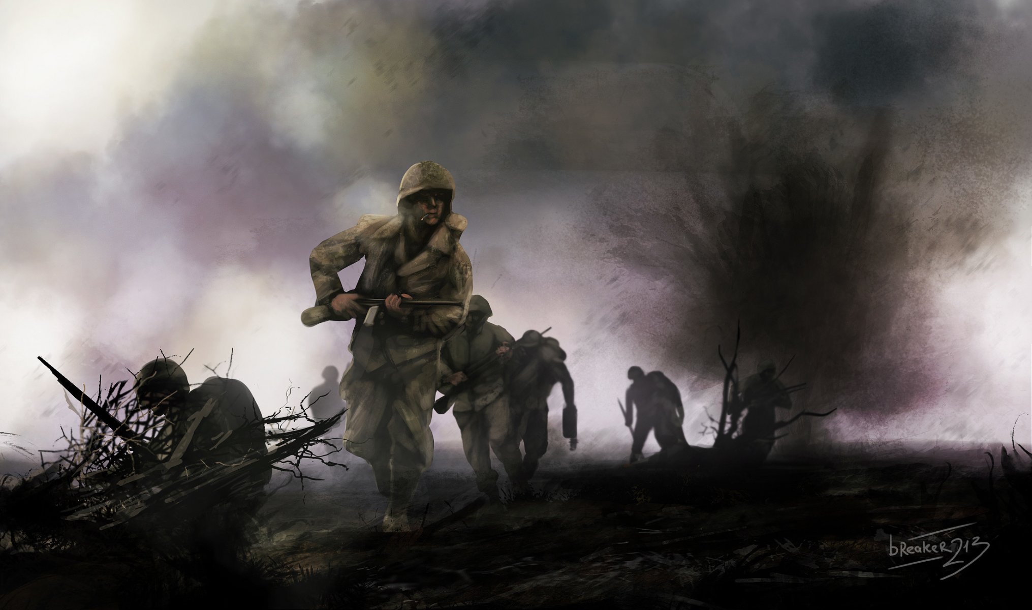 the pacific series men war art