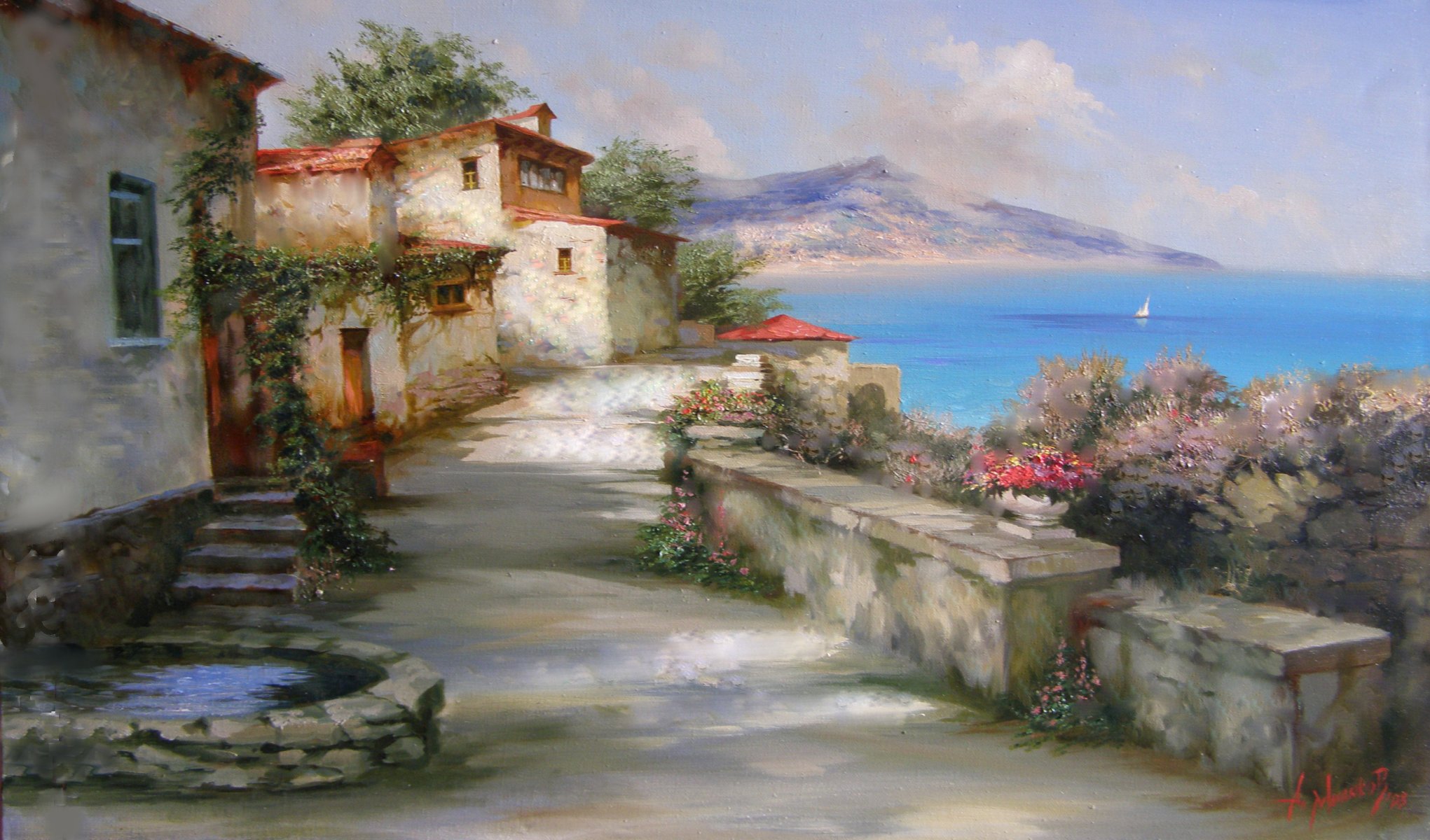 milyukov alexander sole gurzuf crimea mare paesaggio