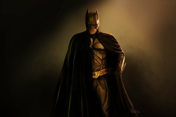 Batman the Dark Knight poses for intimidation