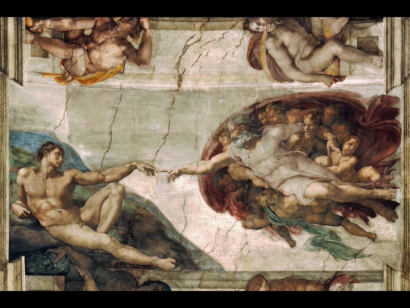 la creazione di adamo michelangelo