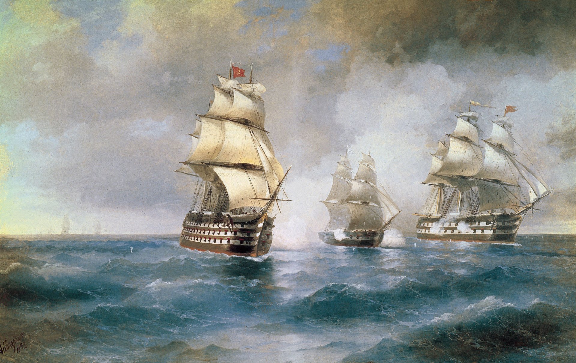 aivazovsky peinture peinture navires mer