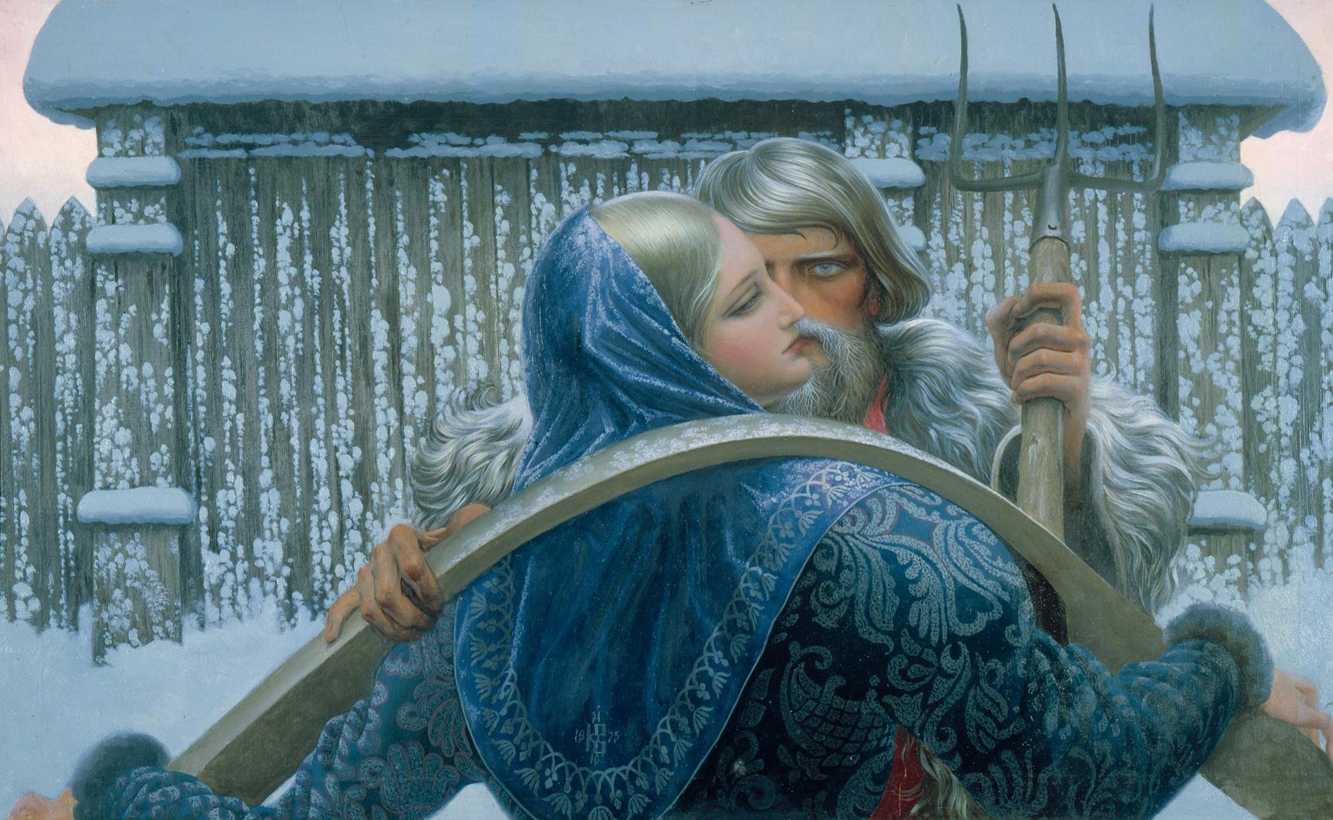 konstantin vasiliev encuentro accidental pintura rus