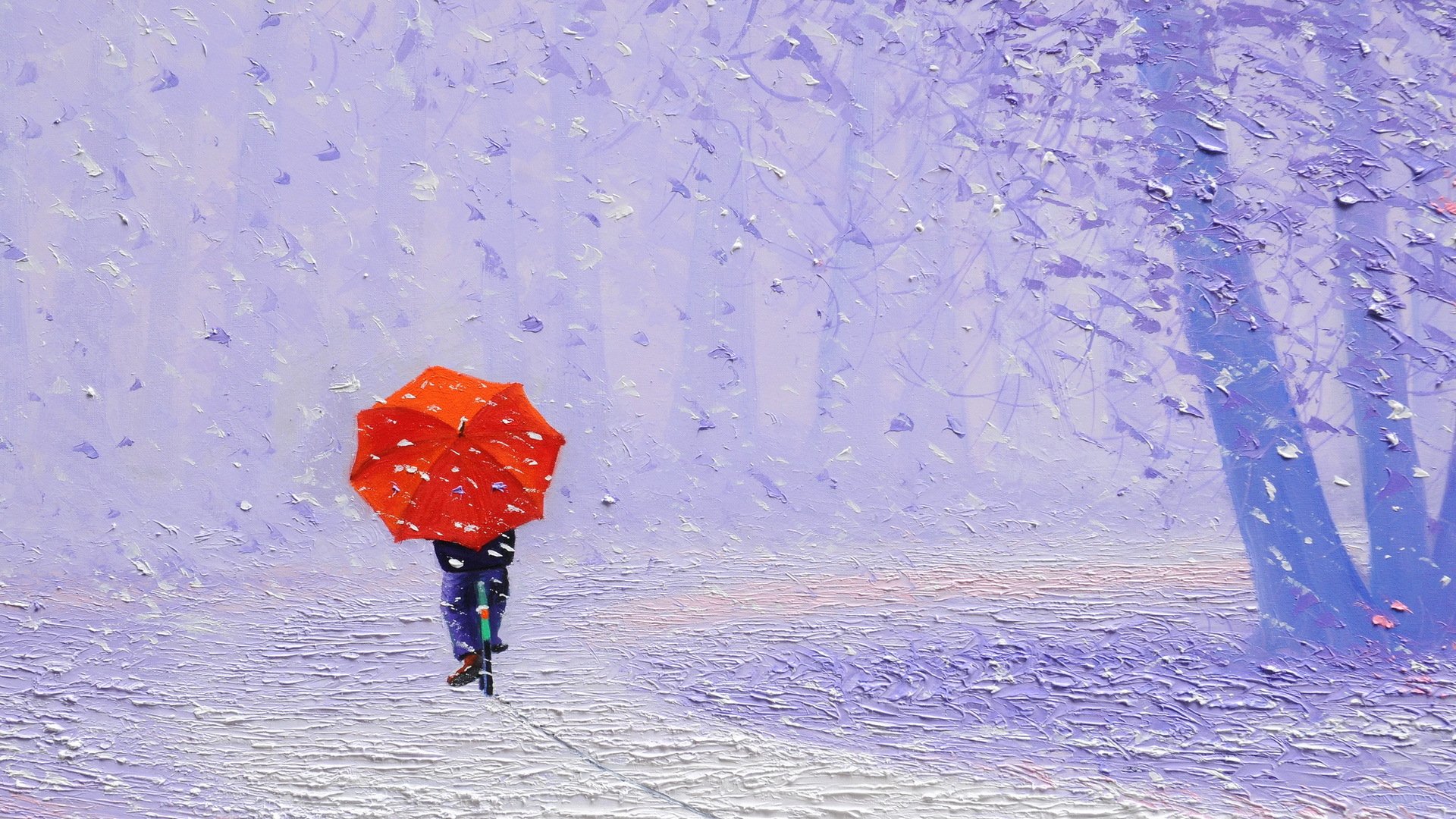 peinture parapluie vélo