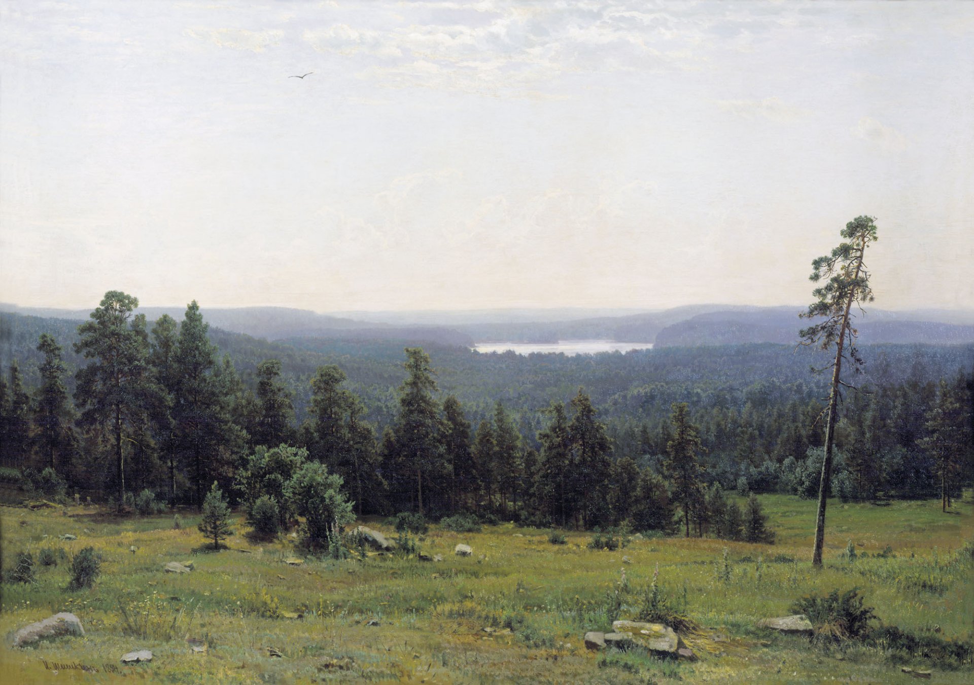 shishkin foresta distanza pittura