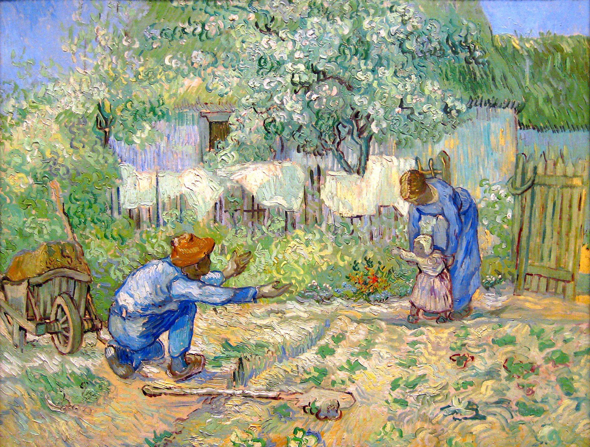 vincent van gogh primi passi immagine pittura mamma bambino padre papà casa famiglia amore