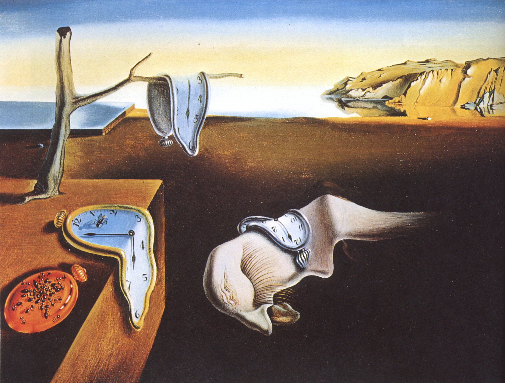 salvador dalí la permanence de la mémoire 1931 célèbre peinture peintre surréalisme huile sur toile heures temps