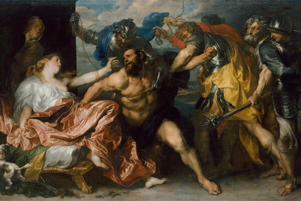 The moment of Samson s capture by the wars