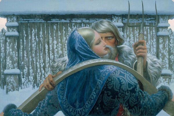 Peinture de Konstantin vasilyev rencontre fortuite»