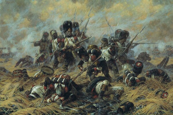 averyanov s painting waterloo depicting a battle