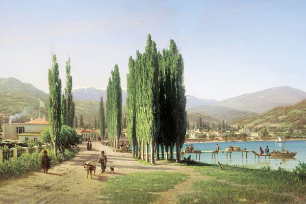 Peinture peinture Vereshchagin Sukhum-Kale